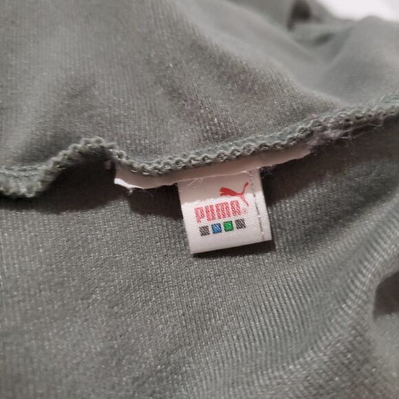 Puma Mock Neck Full Zip Track Jacket Women's Size S Gray/White Retro Activewear - Picture 12 of 13